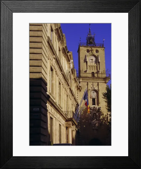 Framed Print : Tour de l Horloge and town hall, Aix en Provence, Provence, France, Europe Framed Print : Tour de l Horloge and town hall, Aix en Provence, Provence, France, Europe