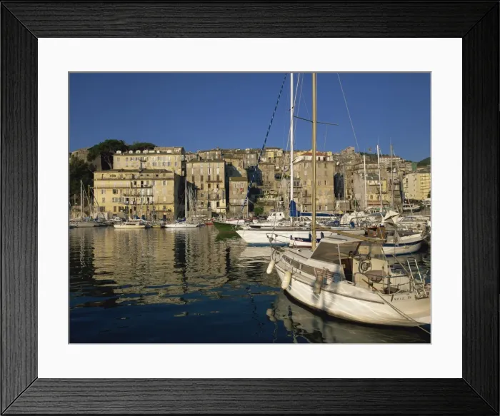 Framed Print : Boats moored in harbour, Bastia, Corsica, France, Mediterranean, Europe Framed Print : Boats moored in harbour, Bastia, Corsica, France, Mediterranean, Europe