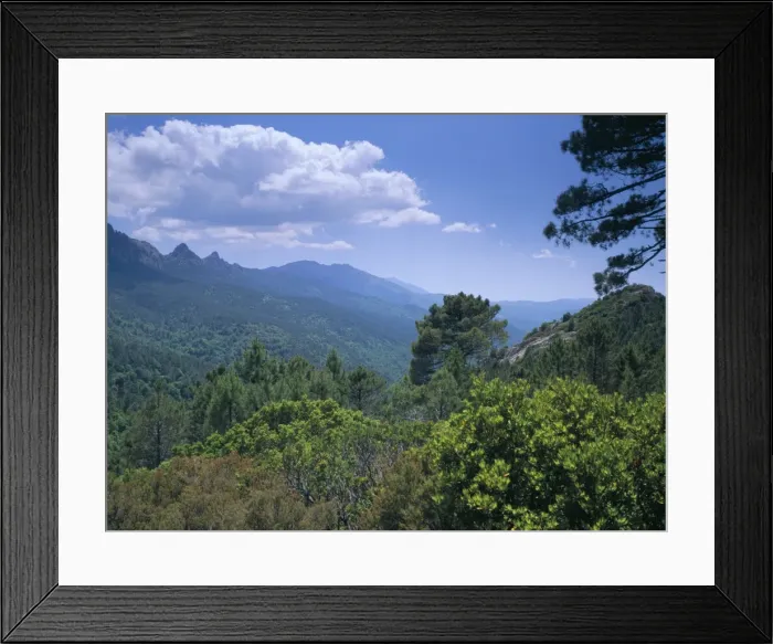 Framed Print : Mountains, island of Corsica, France, Europe Framed Print : Mountains, island of Corsica, France, Europe