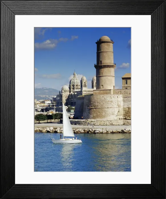 Framed Print : Vieux Port, Fort St. Jean, Marseille, Provence, France, Europe Framed Print : Vieux Port, Fort St. Jean, Marseille, Provence, France, Europe