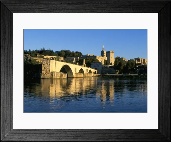 Framed Print : Papal palace, bridge and the River Rhone, Avignon, Provence, France, Europe Framed Print : Papal palace, bridge and the River Rhone, Avignon, Provence, France, Europe