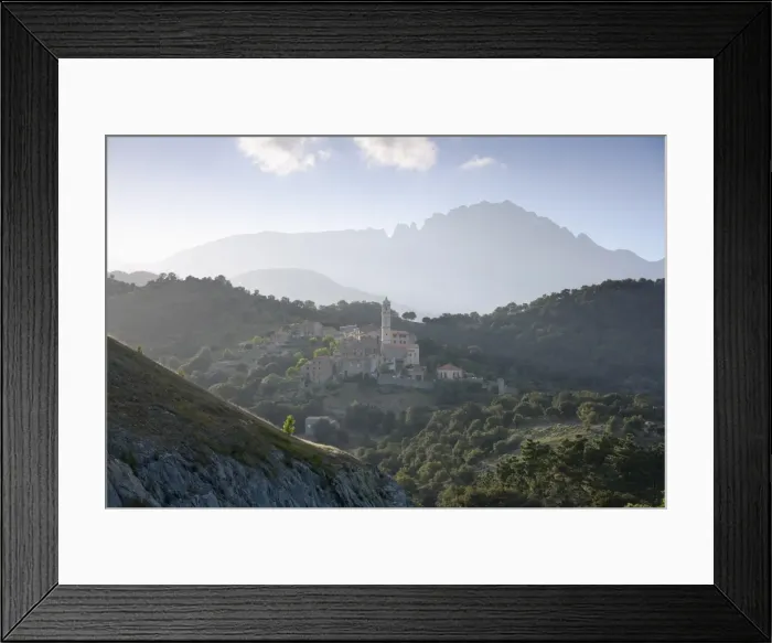 Framed Print : Soveria village near Corte, Corsica, France, Europe Framed Print : Soveria village near Corte, Corsica, France, Europe