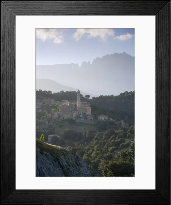 Framed Print : Soveria village near Corte, Corsica, France, Europe Framed Print : Soveria village near Corte, Corsica, France, Europe