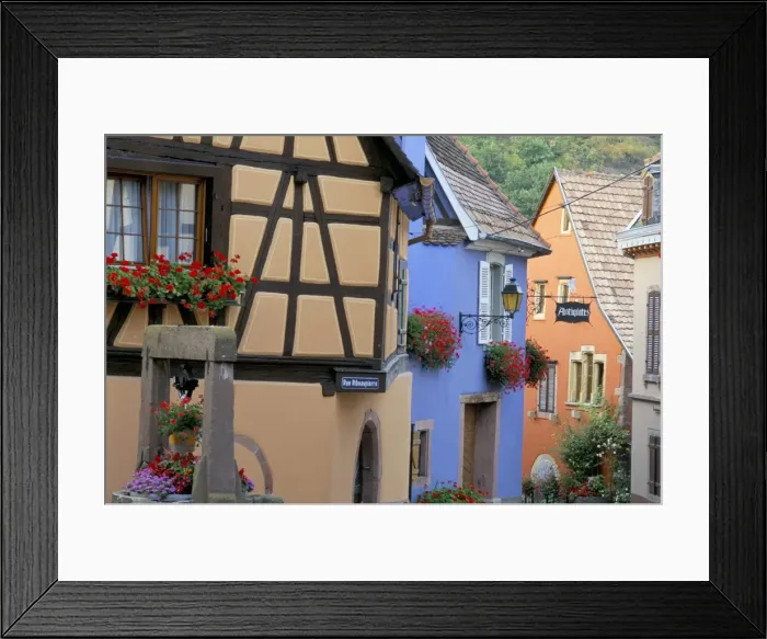 Framed Print : Houses, Neidermorschwir, Alsace, France, Europe Framed Print : Houses, Neidermorschwir, Alsace, France, Europe