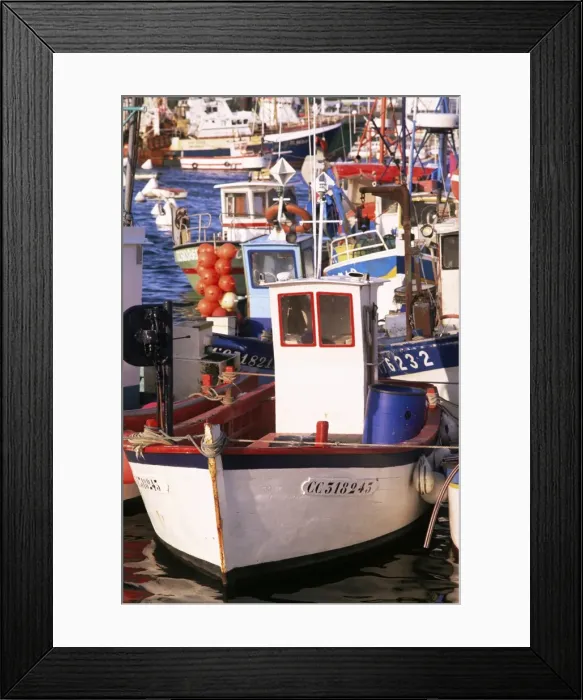 Framed Print : Fishing boats in port, Concarneau, Brittany, France, Europe Framed Print : Fishing boats in port, Concarneau, Brittany, France, Europe
