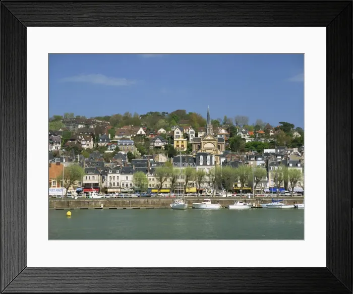 Framed Print : Across the Touques River, Deauville, Normandy, France, Europe Framed Print : Across the Touques River, Deauville, Normandy, France, Europe