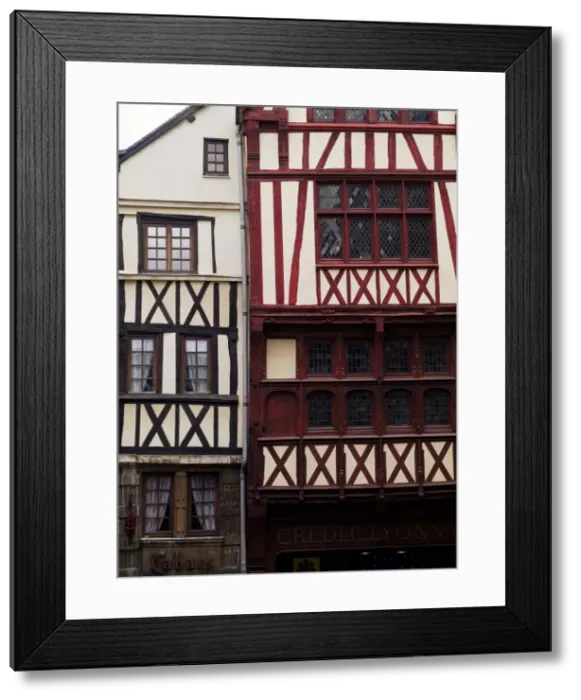 Framed Print : Timber-framed houses in the Rue Gros Horloge, Rouen, Haute Normandie (Normandy) Framed Print : Timber-framed houses in the Rue Gros Horloge, Rouen, Haute Normandie (Normandy)
