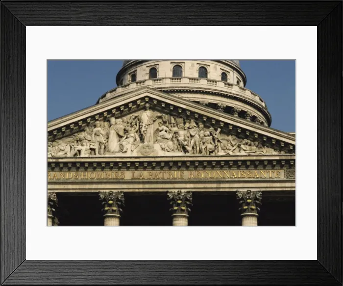 Framed Print : Facade detail of the Pantheon, Paris, France, Europe Framed Print : Facade detail of the Pantheon, Paris, France, Europe