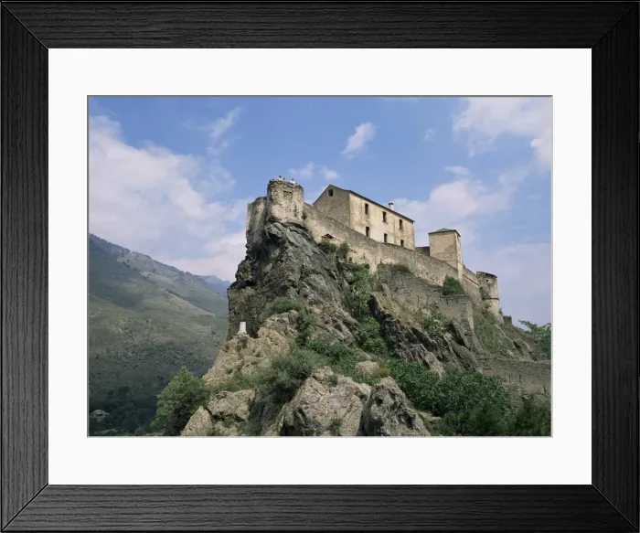 Framed Print : The Citadel at Corte, Corsica, France, Europe Framed Print : The Citadel at Corte, Corsica, France, Europe