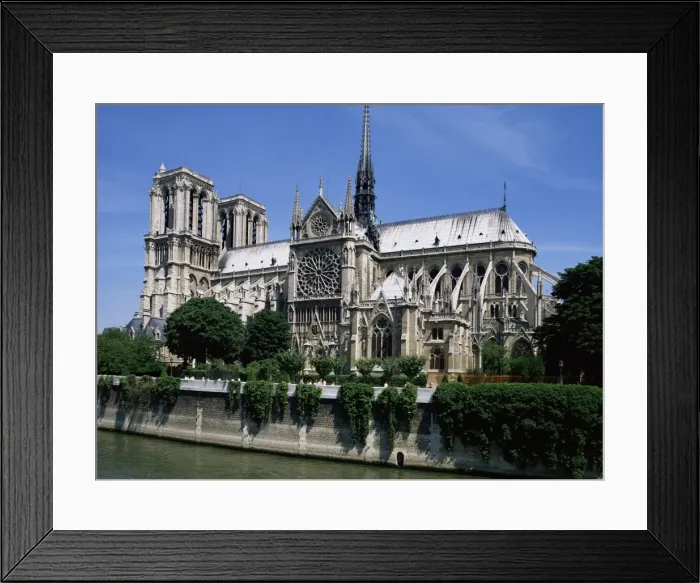 Framed Print : Notre Dame cathedral from the Left Bank, Paris, France, Europe Framed Print : Notre Dame cathedral from the Left Bank, Paris, France, Europe