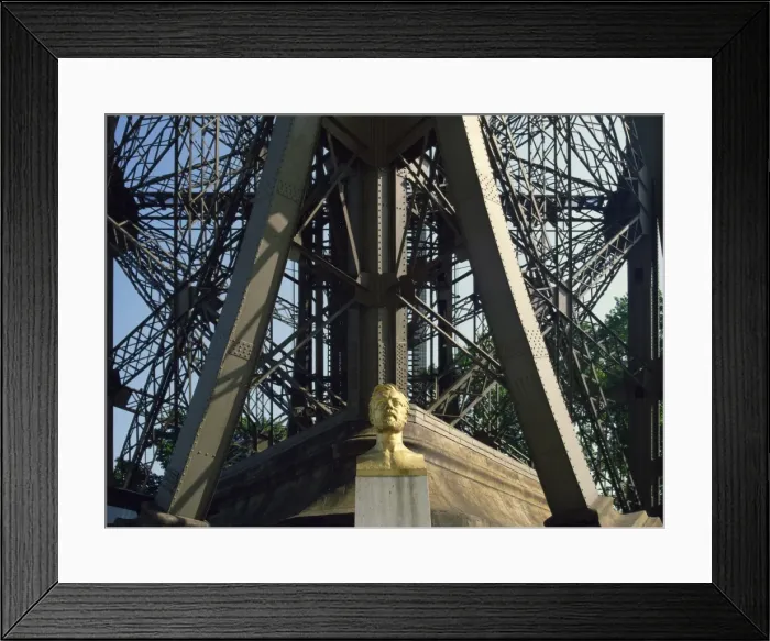 Framed Print : Bust of Gustav Eiffel under his famous landmark, the Eiffel Tower, Paris, France, Europe Framed Print : Bust of Gustav Eiffel under his famous landmark, the Eiffel Tower, Paris, France, Europe