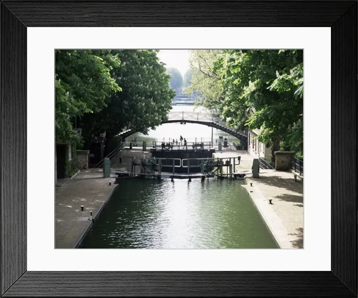 Framed Print : Canal St. Martin, Paris, France, Europe Framed Print : Canal St. Martin, Paris, France, Europe