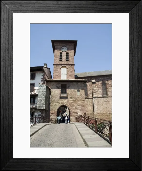 Framed Print : Church of Our Lady, St. Jean Pied de Port, Basque country, Pyrenees-Atlantiques Framed Print : Church of Our Lady, St. Jean Pied de Port, Basque country, Pyrenees-Atlantiques