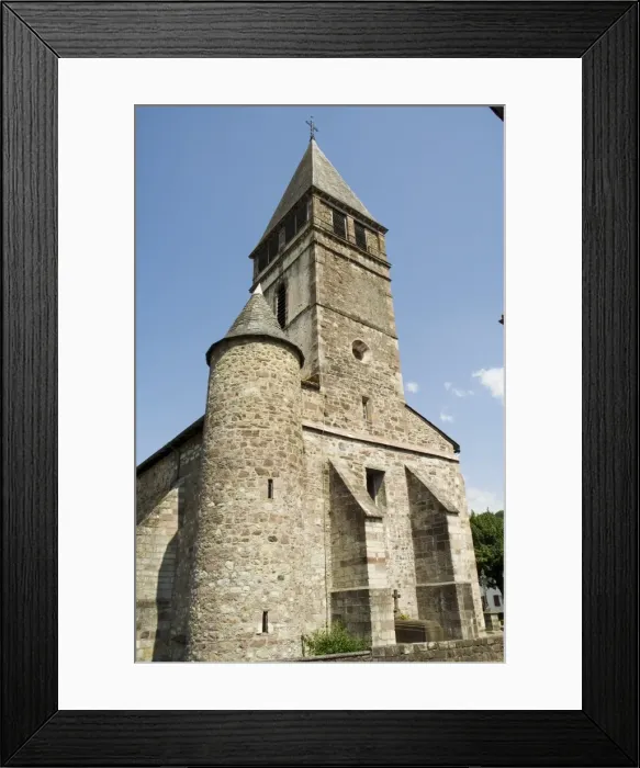 Framed Print : Old church in St. Etienne de Baigorry, Basque country, Pyrenees-Atlantiques Framed Print : Old church in St. Etienne de Baigorry, Basque country, Pyrenees-Atlantiques