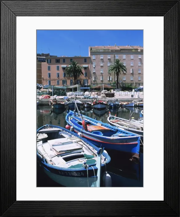 Framed Print : Small fishing boats, Ajaccio, Corsica, France, Mediterranean, Europe Framed Print : Small fishing boats, Ajaccio, Corsica, France, Mediterranean, Europe