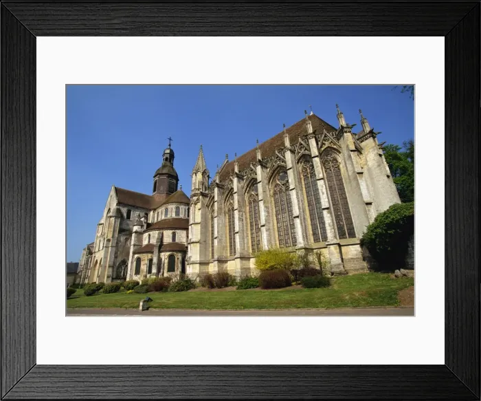 Framed Print : Exterior of 12th century Christian church of St. Germer de Fly, Oise, Picardie Framed Print : Exterior of 12th century Christian church of St. Germer de Fly, Oise, Picardie