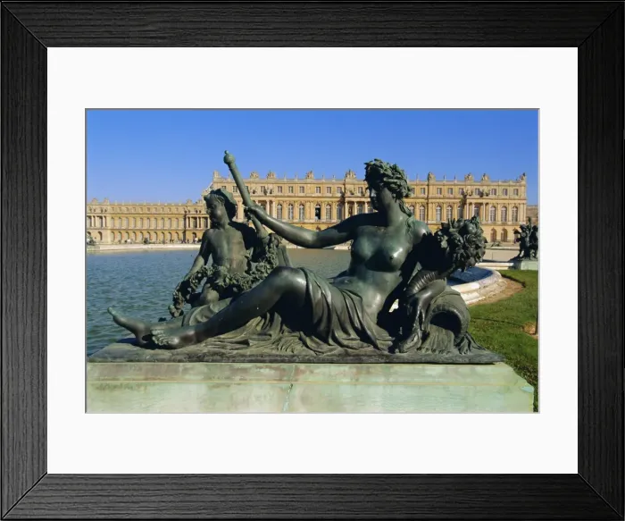 Framed Print : La Marne River statue, Parterre d Eau, Chateau de Versailles, Versailles Framed Print : La Marne River statue, Parterre d Eau, Chateau de Versailles, Versailles