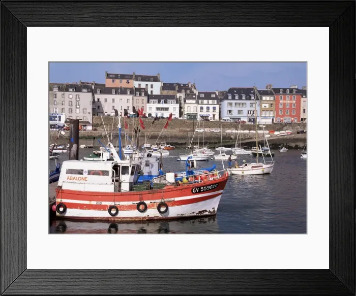 Framed Print : Rosmeur harbour and old town, Douarnenez, Brittany, France, Europe Framed Print : Rosmeur harbour and old town, Douarnenez, Brittany, France, Europe