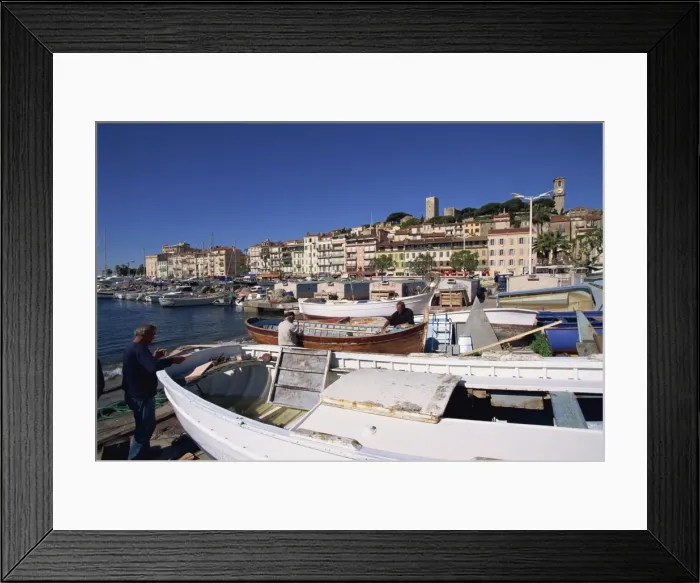 Framed Print : Le Suquet and harbour, Old Town, Cannes, Alpes Maritimes, Cote d Azur Framed Print : Le Suquet and harbour, Old Town, Cannes, Alpes Maritimes, Cote d Azur