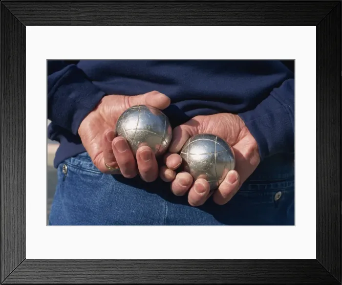 Framed Print : Playing petanque, Roussillon, France, Europe Framed Print : Playing petanque, Roussillon, France, Europe