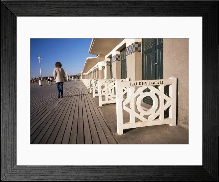 Framed Print : Planches (boardwalks), Pompeian baths, Deauville, Basse Normandie (Normandy) Framed Print : Planches (boardwalks), Pompeian baths, Deauville, Basse Normandie (Normandy)