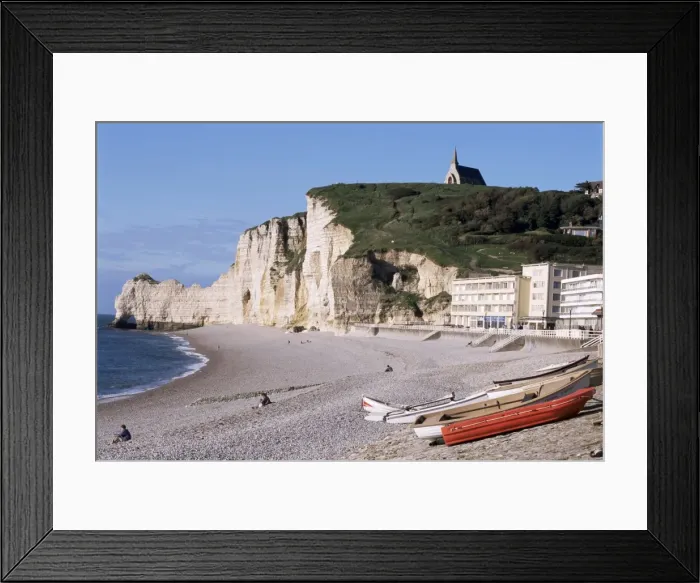 Framed Print : Beach and Falaise d Amont, Haute Normandie (Normandy), France, Europe Framed Print : Beach and Falaise d Amont, Haute Normandie (Normandy), France, Europe
