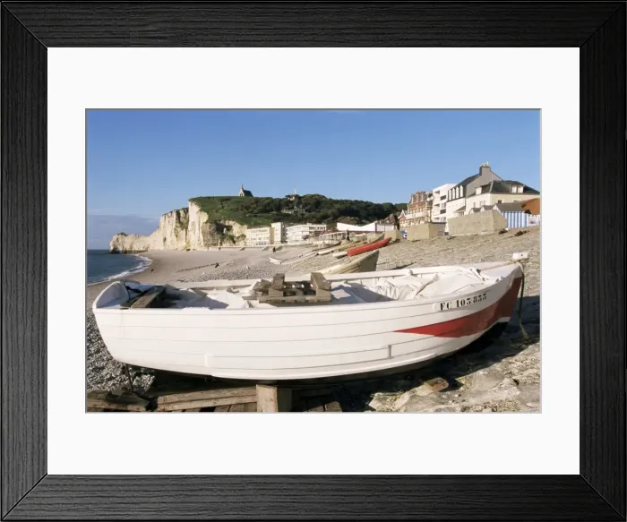 Framed Print : Beach and Falaise d Amont, Haute Normandie (Normandy), France, Europe Framed Print : Beach and Falaise d Amont, Haute Normandie (Normandy), France, Europe