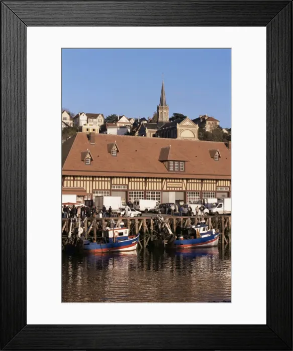 Framed Print : Waterfront and fish market, Trouville, Basse Normandie (Normandy), France, Europe Framed Print : Waterfront and fish market, Trouville, Basse Normandie (Normandy), France, Europe