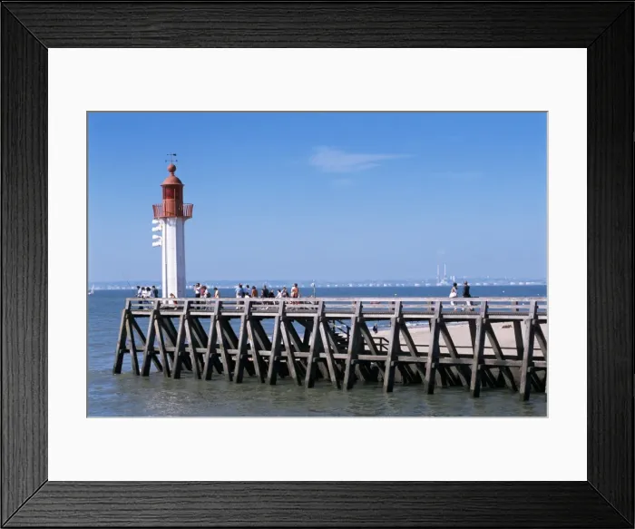 Framed Print : Jetty and lighthouse, Trouville, Basse Normandie (Normandy), France, Europe Framed Print : Jetty and lighthouse, Trouville, Basse Normandie (Normandy), France, Europe