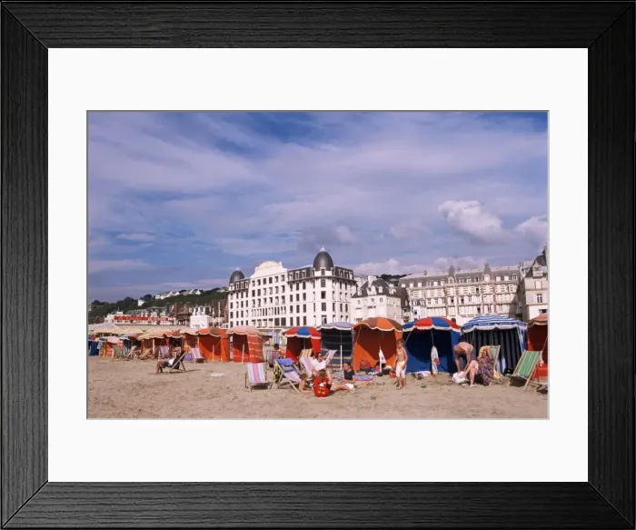 Framed Print : Beach tents on the beach, Trouville, Basse Normandie (Normandy), France, Europe Framed Print : Beach tents on the beach, Trouville, Basse Normandie (Normandy), France, Europe