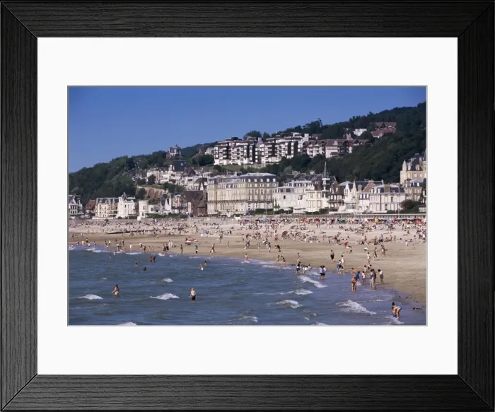 Framed Print : The beach, Trouville, Basse Normandie (Normandy), France, Europe Framed Print : The beach, Trouville, Basse Normandie (Normandy), France, Europe