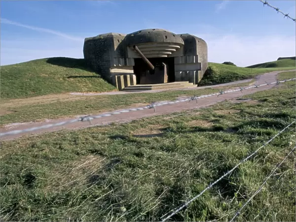 Battery casemate on D-Day coast, dating from Second World War, Longues sur Mer