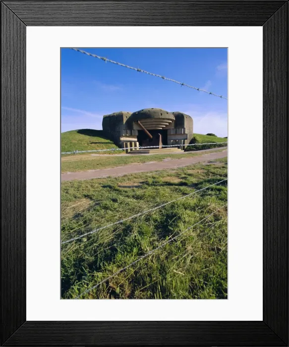 Framed Print : Gun battery, casement, Longues-sur-Mer, Calvados, Normandy, France