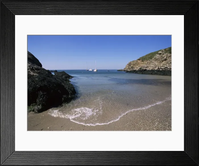 Framed Print : Melen harbour, Groix Island, off the coast of Brittany, France, Europe Framed Print : Melen harbour, Groix Island, off the coast of Brittany, France, Europe