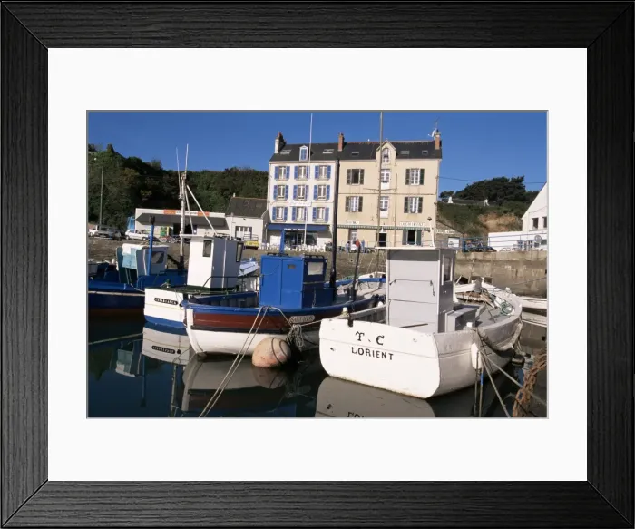 Framed Print : Tudy harbour, Ile de Groix, Brittany, France, Europe Framed Print : Tudy harbour, Ile de Groix, Brittany, France, Europe