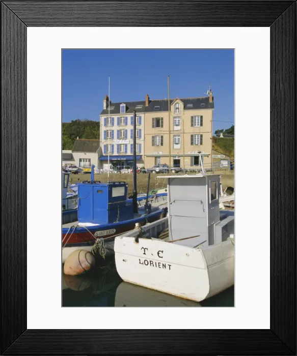 Framed Print : Tudy harbour, Groix Island, Brittany, France, Europe Framed Print : Tudy harbour, Groix Island, Brittany, France, Europe