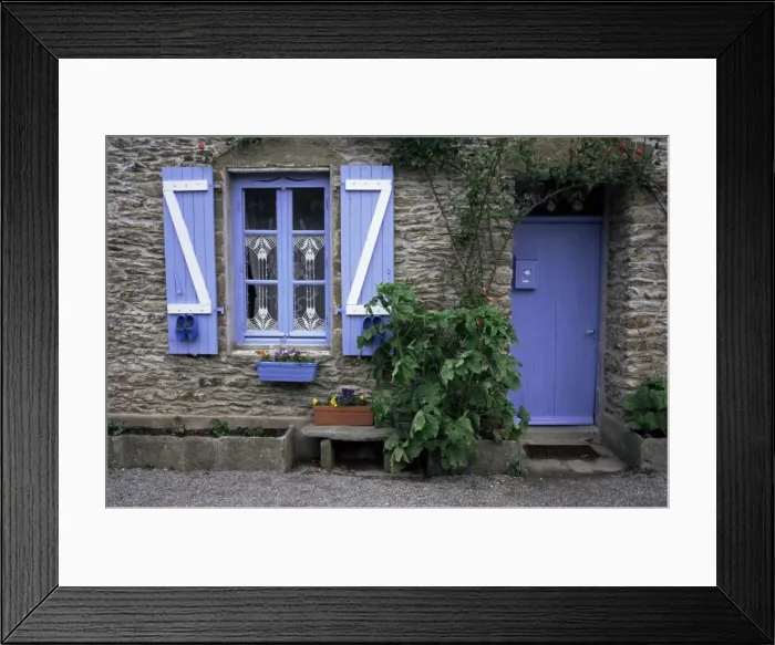 Framed Print : Typical house, Ile de Groix, Brittany, France, Europe Framed Print : Typical house, Ile de Groix, Brittany, France, Europe