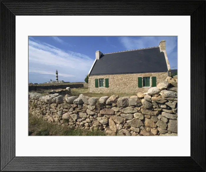 Framed Print : Old house near Creac h lighthouse, Ile d Ouessant, Brittany, France, Europe Framed Print : Old house near Creac h lighthouse, Ile d Ouessant, Brittany, France, Europe