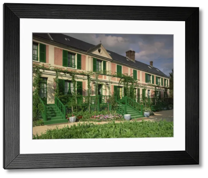 Framed Print : Exterior of Claude Monets house, now a museum, Giverny, in Haute Normandie Framed Print : Exterior of Claude Monets house, now a museum, Giverny, in Haute Normandie