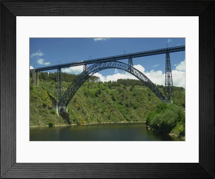 Framed Print : The metal viaduct of Garabit near St. Flour in the Auvergne, France, Europe Framed Print : The metal viaduct of Garabit near St. Flour in the Auvergne, France, Europe