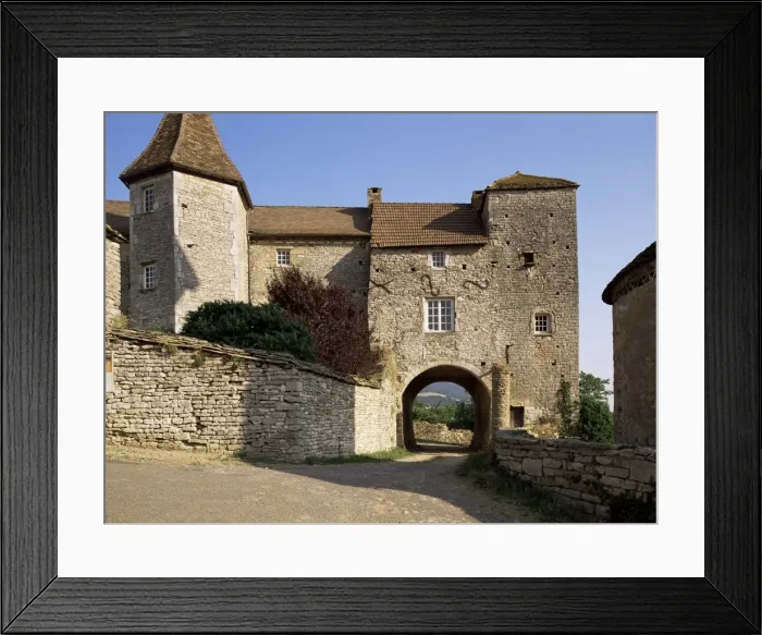 Framed Print : Fortified village gateway, Blanot, Burgundy, France, Europe Framed Print : Fortified village gateway, Blanot, Burgundy, France, Europe