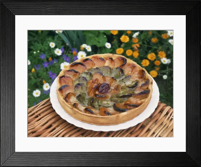 Framed Print : A fruit tart in Normandy, France, Europe Framed Print : A fruit tart in Normandy, France, Europe