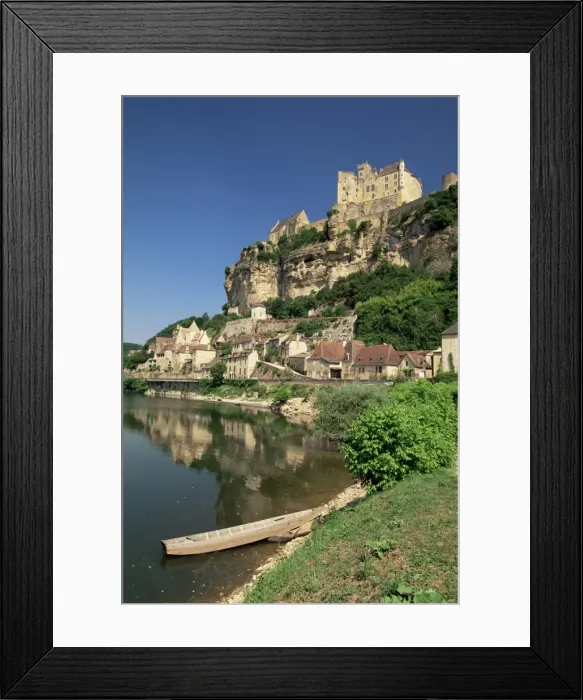 Framed Print : Village and River Dordogne, Beynac, Dordogne, Aquitaine, France, Europe Framed Print : Village and River Dordogne, Beynac, Dordogne, Aquitaine, France, Europe