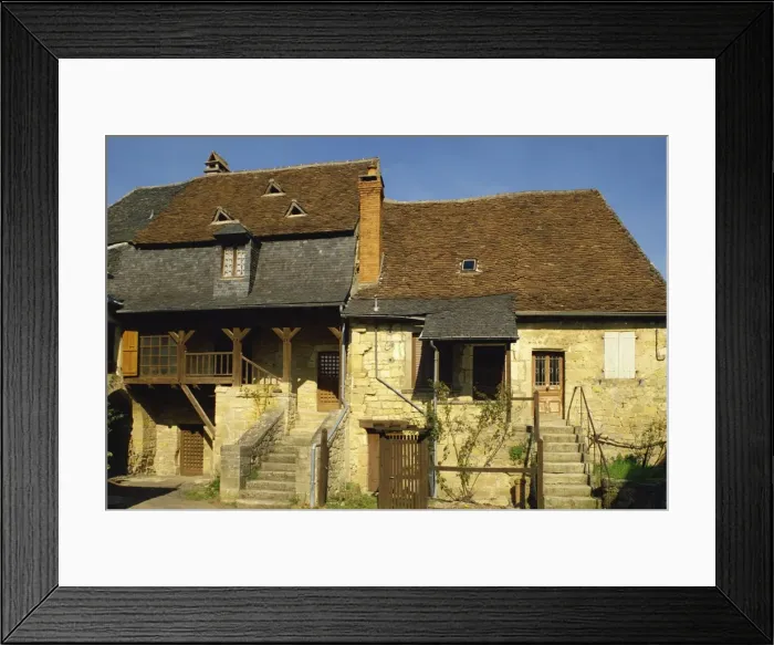 Framed Print : Village houses at St. Robert in Limousin, France, Europe Framed Print : Village houses at St. Robert in Limousin, France, Europe