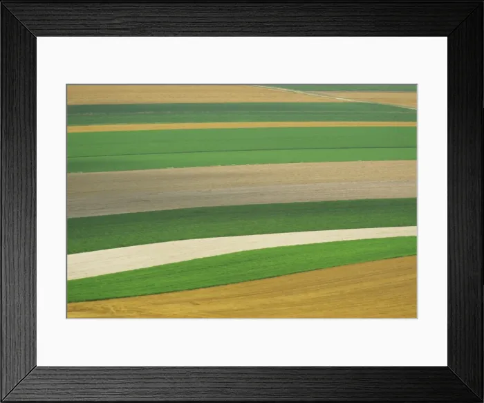 Framed Print : Strips of farmland in the Cotes des Blancs near Bergeres les Vertus, Champagne Ardennes Framed Print : Strips of farmland in the Cotes des Blancs near Bergeres les Vertus, Champagne Ardennes