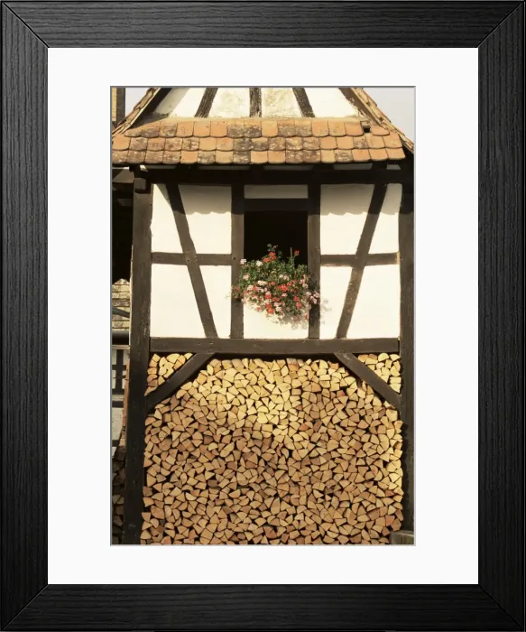 Framed Print : Wood store, near Hunspach, Alsace Lorraine, France, Europe Framed Print : Wood store, near Hunspach, Alsace Lorraine, France, Europe