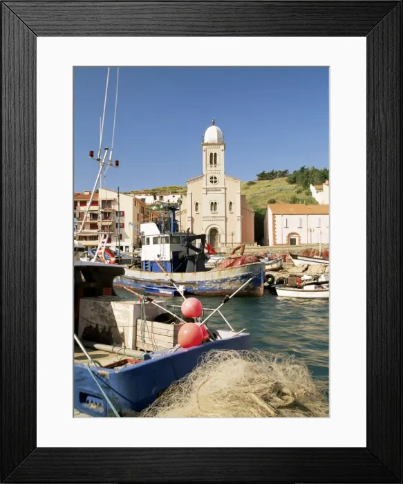 Framed Print : Port Vendres, Languedoc Roussillon, France, Europe Framed Print : Port Vendres, Languedoc Roussillon, France, Europe