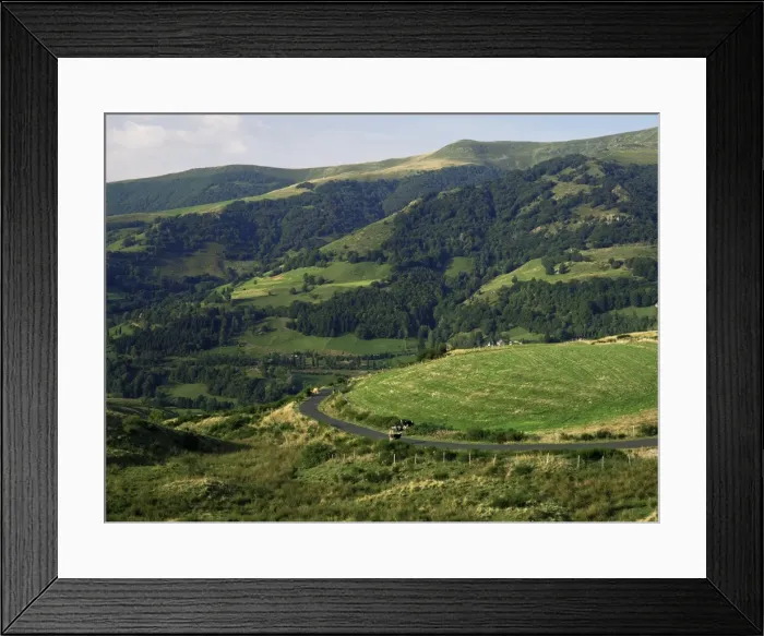 Framed Print : Landscape near Vic Sur Cere, Cantal, Auvergne, France, Europe Framed Print : Landscape near Vic Sur Cere, Cantal, Auvergne, France, Europe