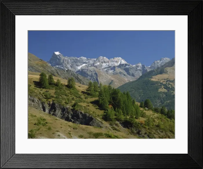 Framed Print : Landscape of trees and mountains in the Vanoise, Savoie (Savoy) in the Rhone-Alpes Framed Print : Landscape of trees and mountains in the Vanoise, Savoie (Savoy) in the Rhone-Alpes