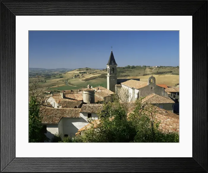 Framed Print : View of village, Lautrec in Tarn, Midi-Pyrenees, France, Europe Framed Print : View of village, Lautrec in Tarn, Midi-Pyrenees, France, Europe